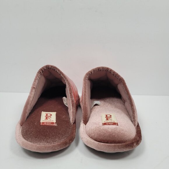 DF By Dearfoams Puffer Women's Pink Metallic Memory Foam Slipper US Size 9-10 - Picture 4 of 8